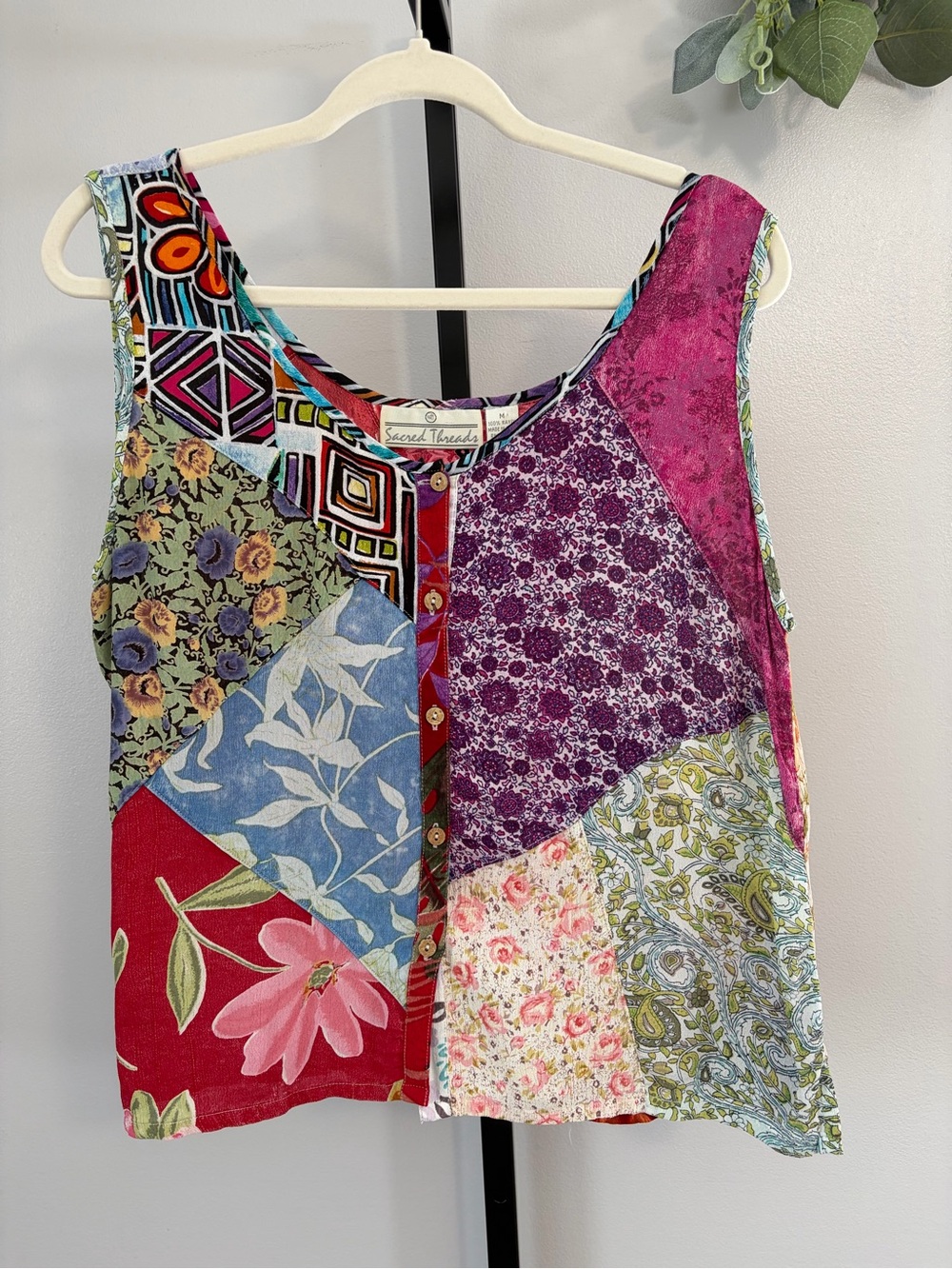 Sacred Threads- Patchwork Tank Top - Multicolor - Picture 3 of 16